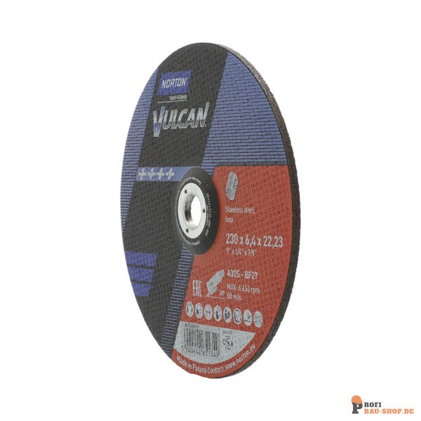 nortonschleifmittel/NORTON_schleifmittel_66252925517 Norton Vulcan Inox Grinding Wheel 230x6.4x22.2 GRIT 30_134195